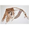 Image 1 : Master Hunter quality reproduction flint knife with sheath including beaver fur, elk-hide, trade, gl