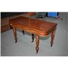 Image 1 : Early 19th century mahogany "D" shaped dining fold over table standing on four turned supports with 