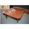 Image 3 : Early 19th century mahogany "D" shaped dining fold over table standing on four turned supports with 