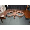 Image 5 : Early 19th century mahogany "D" shaped dining fold over table standing on four turned supports with 