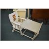 Image 2 : Convertible highchair/ play table with cute bunny litho, note missing eating tray FOR DOLL AND TEDDY