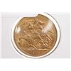Image 1 : British 1912, 22kt gold sovereign coin with George V on obverse George and the dragon on reverse