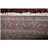 Image 3 : 100% handmade Iranian Hamaden throw carpet with geometric design, background of deep red, highlights