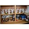 Image 1 : Two shelf lots of collectibles including fourteen Bosson heads, selection of collectible plates incl