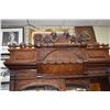 Image 4 : Antique walnut and burl Eastlake cylinder desk with pull out writing surface, fitted interior and th