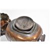 Image 4 : Antique bronze foo dog incense burner with hinged lid, original removable burner and original fitted