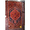 Image 1 : 100% handmade Iranian Zanjan area carpet in tones of red, blue, orange etc. 38" X 72"