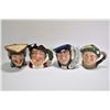 Image 1 : Four Royal Doulton character jugs including Mine Host. D6468, Dick Turpin, Auld Mac and Capt Ahab D6