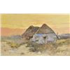 Image 2 : Antique gilt framed watercolour painting titled on verso " Evening" signed by artist J. Garjeanne, 6