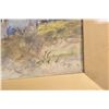 Image 3 : Antique gilt framed watercolour painting titled on verso " Evening" signed by artist J. Garjeanne, 6