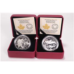 Two cased Royal Canadian Mint collector coins including 2017, $20 dollar, 31.39 gram .99.99% fine si