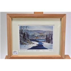 Selection of George Weber artwork including original watercolour painting titled "Winter Feed Lot, R
