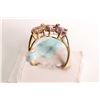 Image 2 : New old stock 14kt amethyst, citrine and diamond gemstone ring