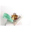 Image 1 : New old stock 10kt yellow gold, topaz and diamond ring