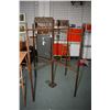 Image 1 : Selection of vintage laundry items including folding ironing board, a folding four sided drying rack