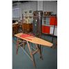 Image 2 : Selection of vintage laundry items including folding ironing board, a folding four sided drying rack