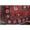 Image 2 : 100% handmade Iranian Kurdish area carpet with center medallion and highlights of red, black, grey, 