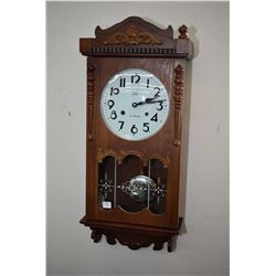 Vintage style Korean made 31 day wall clock working at time of cataloguing