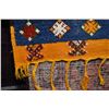 Image 2 : Moroccan wool area carpet with bright orange background, royal blue, red and cream highlights 48" X 