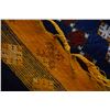 Image 3 : Moroccan wool area carpet with bright orange background, royal blue, red and cream highlights 48" X 