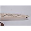 Image 2 : Tusk cribbage board with scrimshaw decoration plus three small ivory ornaments