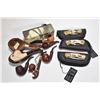 Image 1 : Selection of vintage and collectible pipes Turkish made Meerschaum pipe in fitted case, a boxed breb