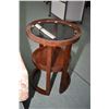 Image 2 : Two modern two tier occasional tables including one flat to the wall and a round side table with smo
