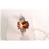 Image 1 : New old stock 10kt topaz gemstone and diamond accent ring