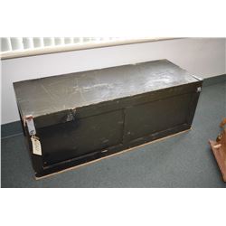 Large military shipping crate 57" wide with added hinges on lid