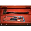 Image 12 : Mac Tools mechanics rolling chest and top box with some tools including wrenches, crow's feet, pulle