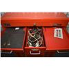 Image 3 : Mac Tools mechanics rolling chest and top box with some tools including wrenches, crow's feet, pulle
