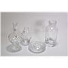 Image 1 : Selection of vintage Orrefors crystal including 8" double spout vessel, a decanter sans stopper, etc