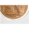 Image 2 : British 1912, 22kt gold sovereign coin with George V on obverse George and the dragon on reverse