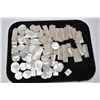 Image 1 : Antique mother-of-pearl Chinese gaming counters, all intricately engraved, approximately ninety five