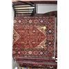 Image 1 : 100% handmade Iranian Hossien Abad area carpet with center medallion and highlights of red, cream, b