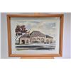 Image 4 : Three framed prints including an untitled limited edition of Inuit figure with animals pencil signed