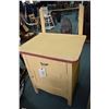 Image 1 : Antique primitive style washstand with towel bar, single drawer and door, has been repainted plus a 