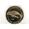 Image 1 : Canadian 1988 non- circulated $100 gold coin featuring a whale design by Ontario artist Robert-Ralph