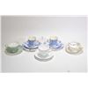 Image 1 : Selection of china including two antique blue and white china cups and saucers with side plates plus