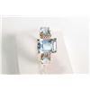 Image 1 : New old stock 10kt blue topaz and diamond ring