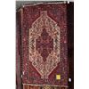Image 1 : 100% handmade Iranian Hamden area carpet with center medallion and highlights of red, cream, blue et
