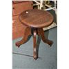 Image 1 : Antique quarter cut oak swivel stool
