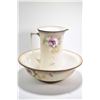 Image 1 : Hand painted wash basin and water jug