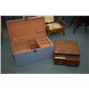 Image 1 : Two drawer oak card file made by Weiss and a shop made wooden tool box