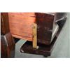 Image 3 : Antique organ bench with needlepoint upholstery and sheet music drawer with fold down front for acce