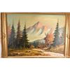 Image 2 : Gilt framed oil on canvas painting of a mountainscape by artist. C.Marra, 18 "X 24"