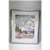Image 1 : Framed original watercolour painting possibly titled "Across the Rockies" by artist Elaine Fleming 2