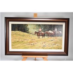 Framed oil on board painting titled on verso  Out of the Woods  by artist R. Freeman NWA ( Richard A