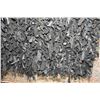 Image 2 : Interesting all black leather "shag" carpet 60" X 96"