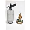 Image 1 : Vintage soda syphon in chain mail wrap and a vintage accent lamp of Madonna with filament bulb